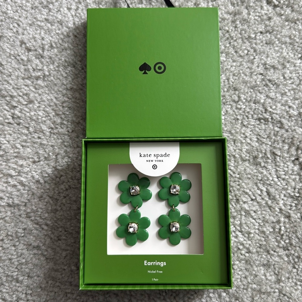 Kate Spade x Target Green Flower Earrings